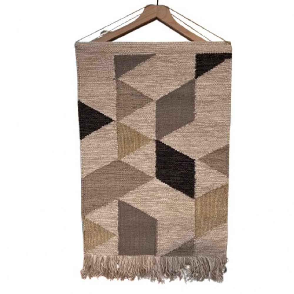 Threshold Geometric Wall Hanging - Black, Gray, Tan